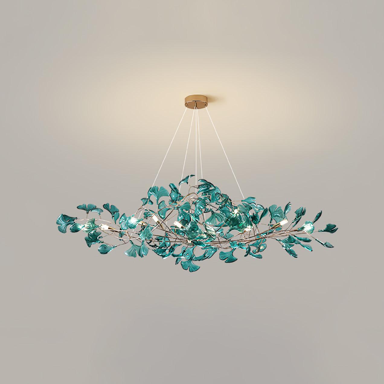 Elegant Ginkgo Leaf Chandelier | Modern Gold Lighting Fixture with Adjustable Branches for Stunning Dining Room Decor 20