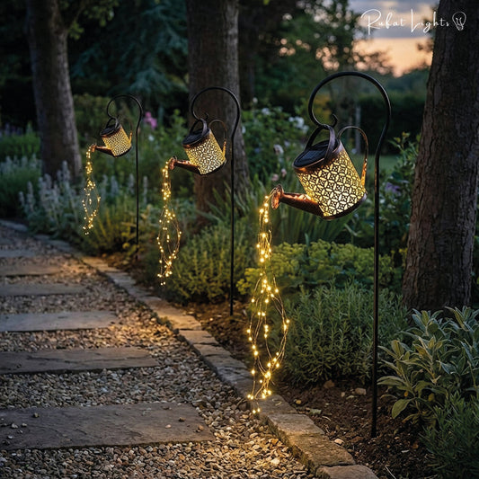 Elegant Solar Outdoor Lamp | Watering Can Design with Warm White LED Light | Eco-Friendly Garden Lights for Sustainable Illumination 1