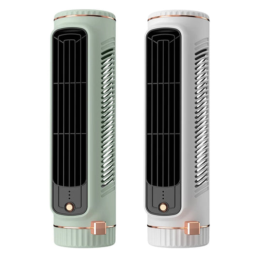 Indoor Airflow | Bladeless Tower Fan with 360-Degree Circulation | USB Rechargeable for Quiet Comfort 4