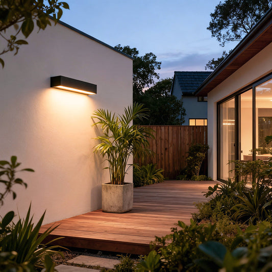 Modern Waterproof Outdoor Porch Light Fixture with Two Color Temperatures | Sleek Design for Enhanced Aesthetics 1