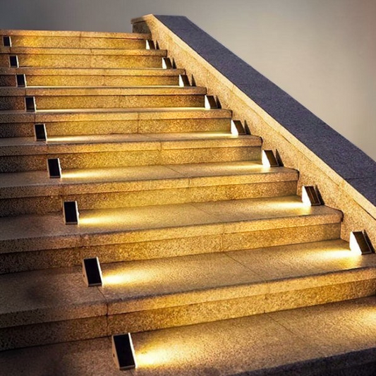 Solar Lights Outdoor | LED Stair Lights with Automatic Dusk Sensor | Weatherproof Illumination for Safe Steps 1