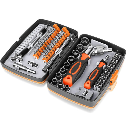 68-in-1 Screwdriver Set with Ergonomic Handle & Magnetic Bits | Versatile Tool for Precision Repairs 0