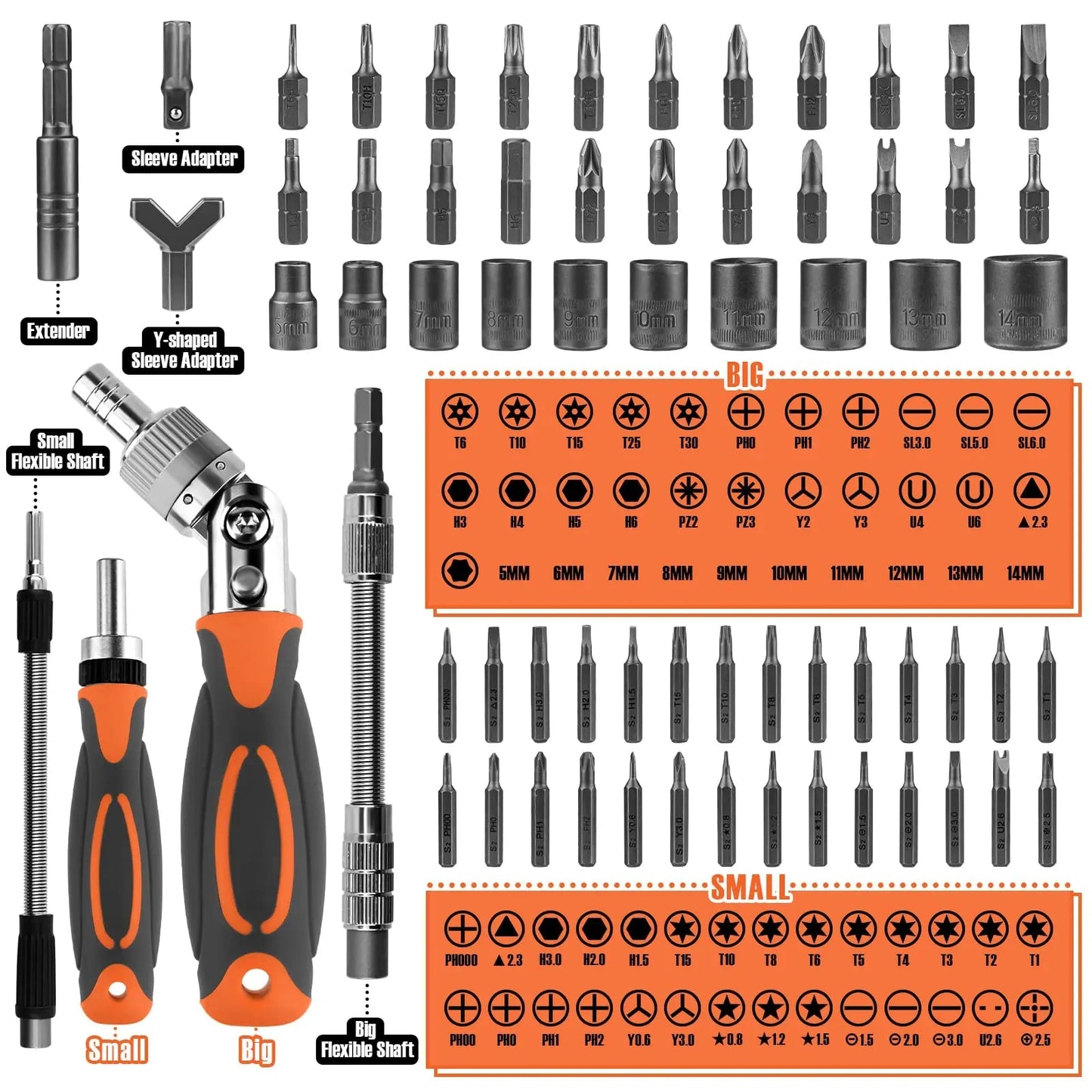 68-in-1 Screwdriver Set with Ergonomic Handle & Magnetic Bits | Versatile Tool for Precision Repairs 1