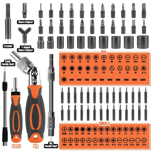 68-in-1 Screwdriver Set with Ergonomic Handle & Magnetic Bits | Versatile Tool for Precision Repairs 1