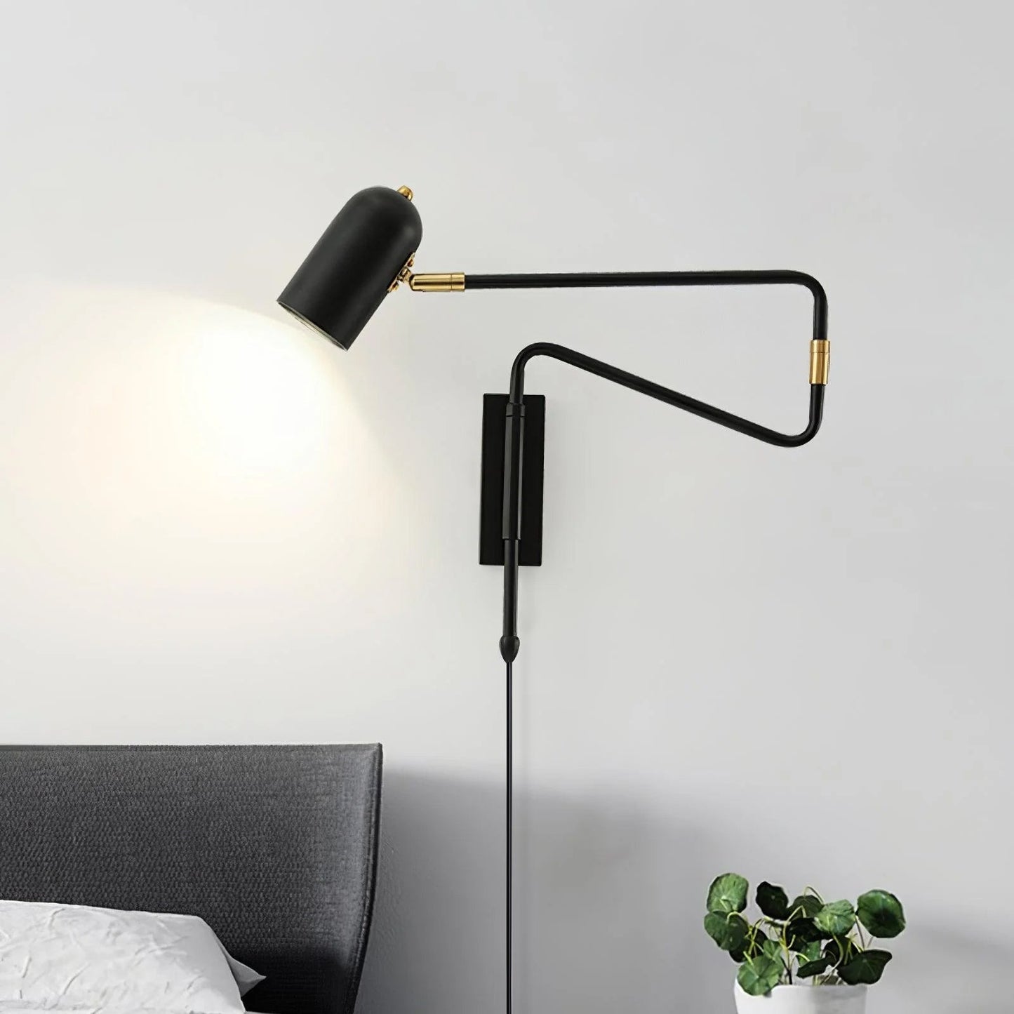 Adjustable Arm Wall Lamp with 360° Rotation | Stylish Wall Sconce Lighting for Versatile Illumination 3