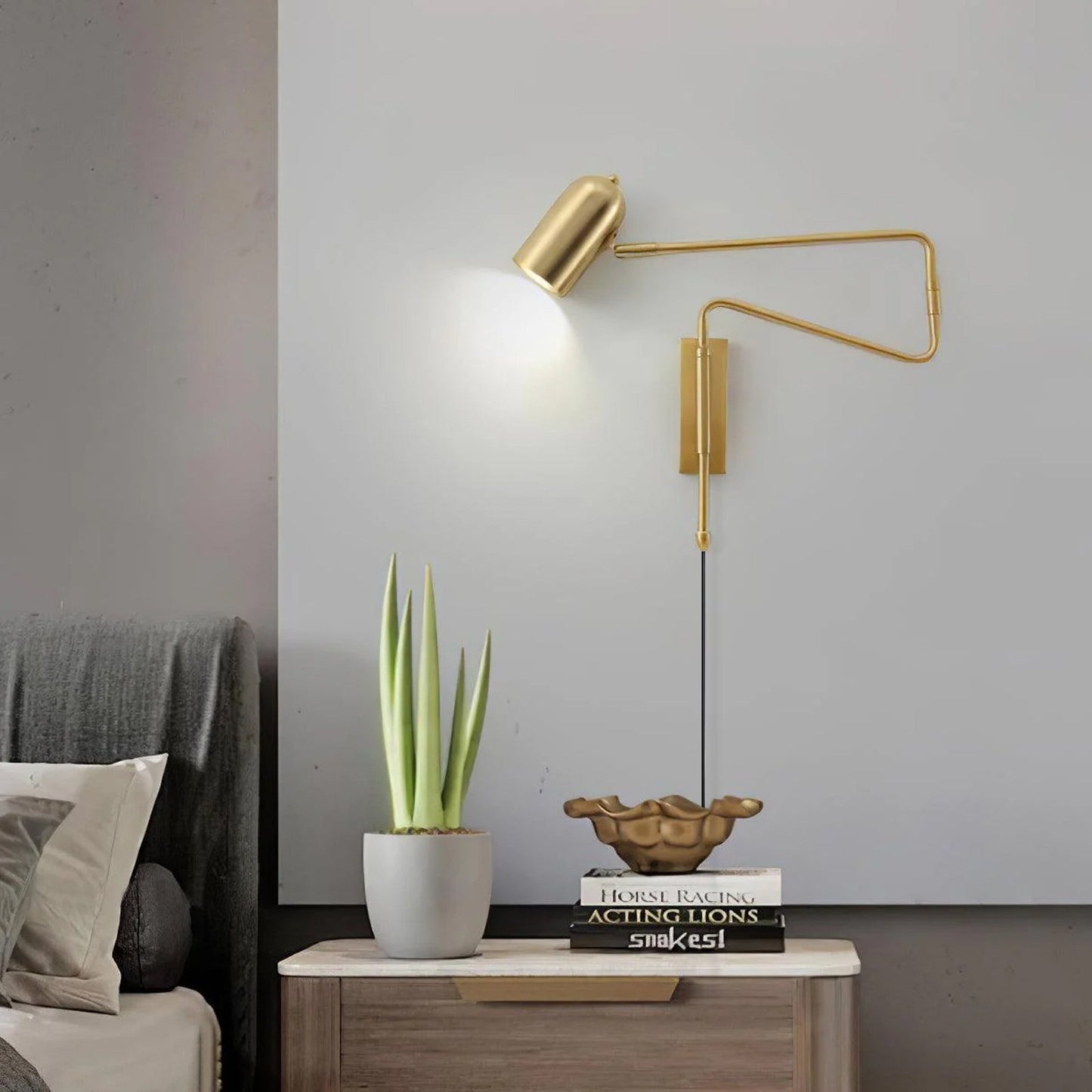 Adjustable Arm Wall Lamp with 360° Rotation | Stylish Wall Sconce Lighting for Versatile Illumination 4