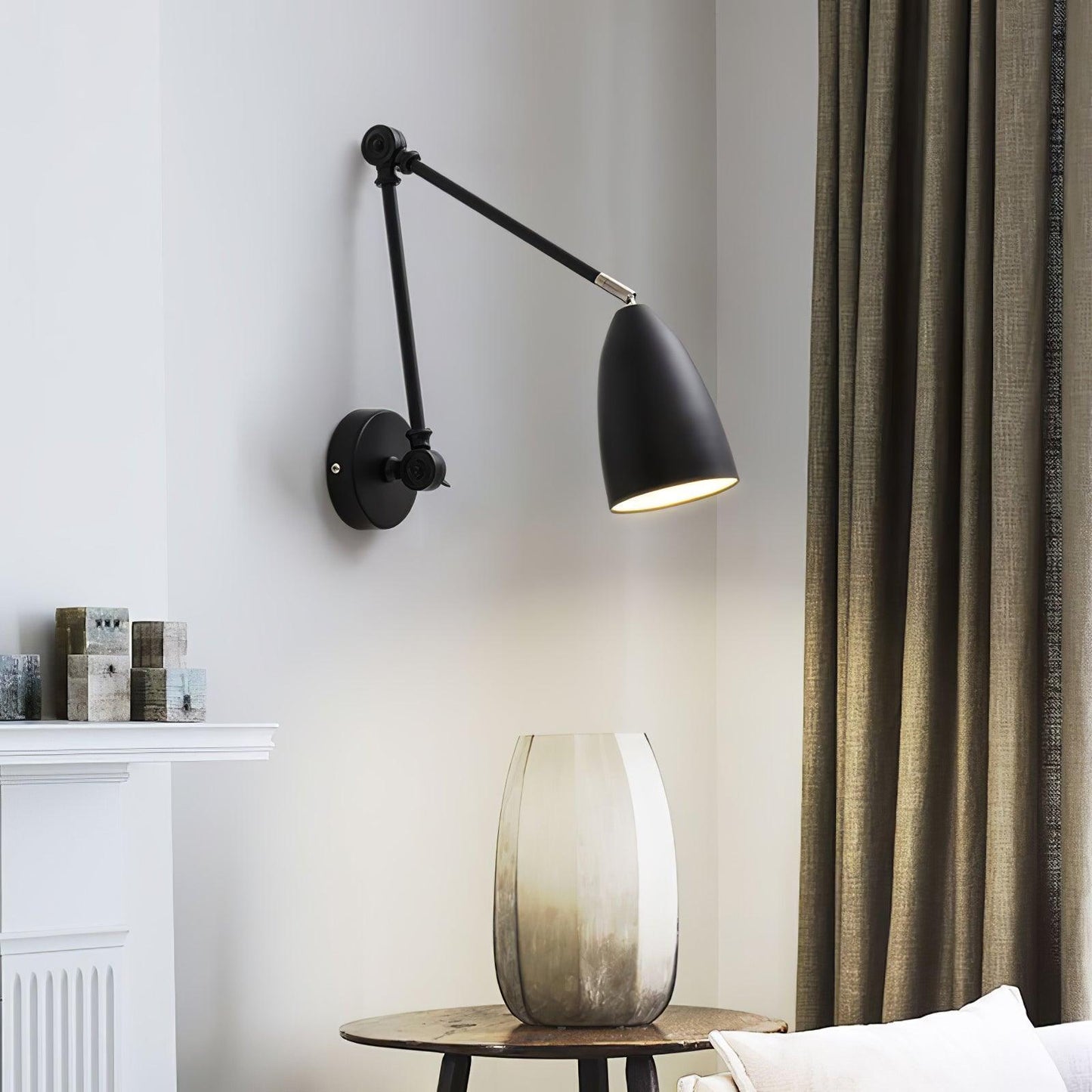 Adjustable Swing Arm Wall Lamp | Matte Finish Sconce Light for Versatile Lighting 3