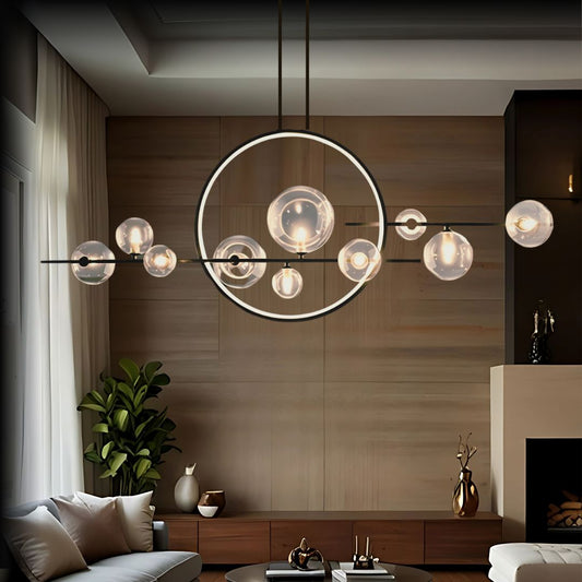 Archipelago Collection | Modern Chandelier Light with Adjustable Glass Globes | Scandinavian Design for Elegant Dining Ambiance 1
