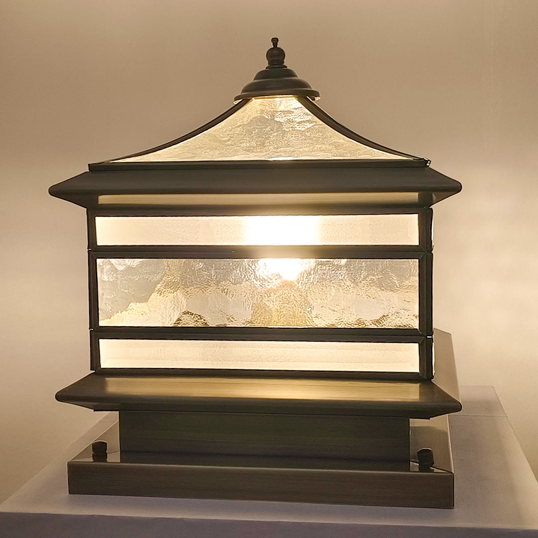 Classic Copper | Solar Pillar Light with Dual Power Options | Elegant Outdoor Lighting for Gardens and Pathways 7