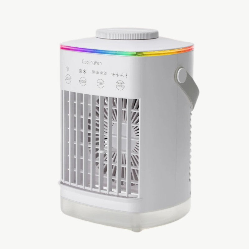 Compact Portable Air Conditioner | 3-in-1 Cooling & Humidifying Device with LED Light for Home & Office Comfort 0