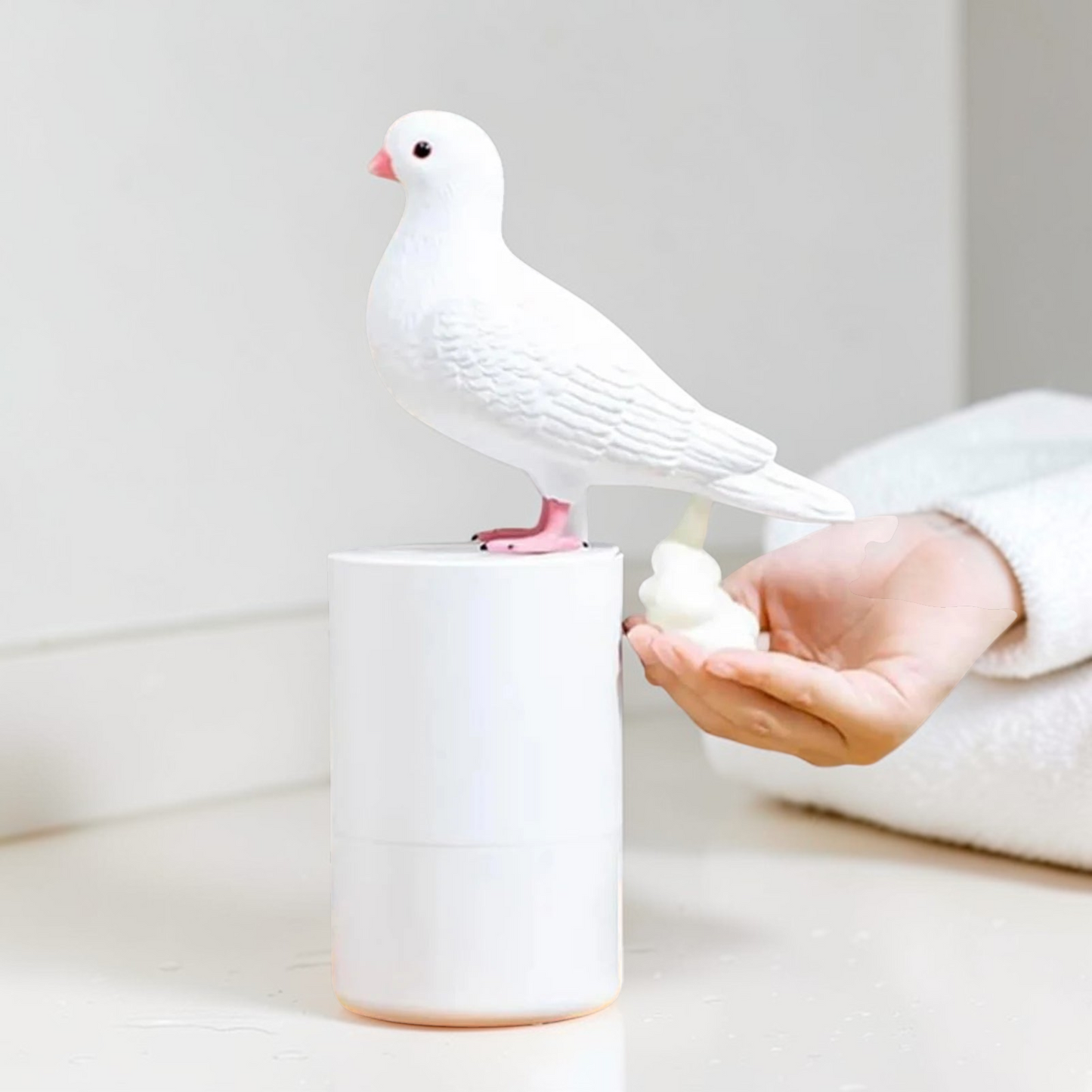 Coo-Coo Clean | Hand Soap Dispenser with Charming Pigeon Design | Fun Kitchen Decor for Everyday Use 0