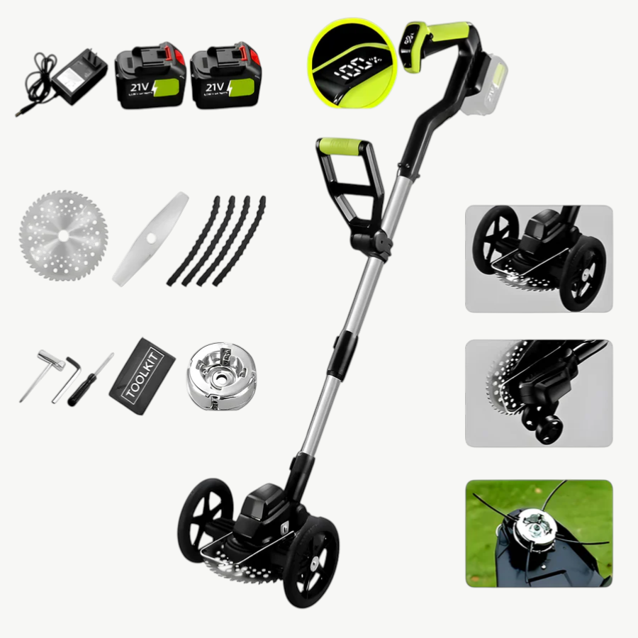 Cordless Weed Eater | Battery Powered Weed Wacker with Adjustable Blades | Lightweight Design for Effortless Lawn Trimming 0