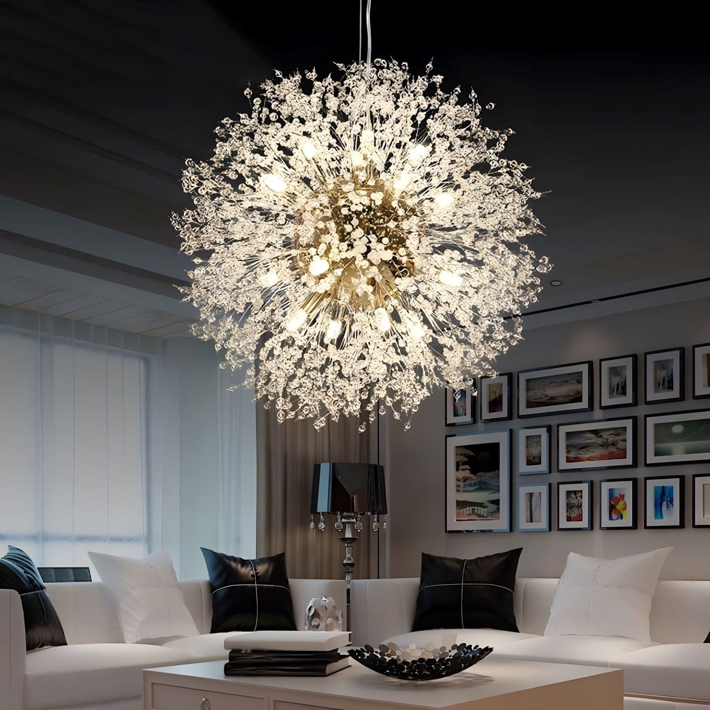 Dandelion Collection | Crystal Chandelier Light with Elegant Design | Modern Illumination for Dining Room 1