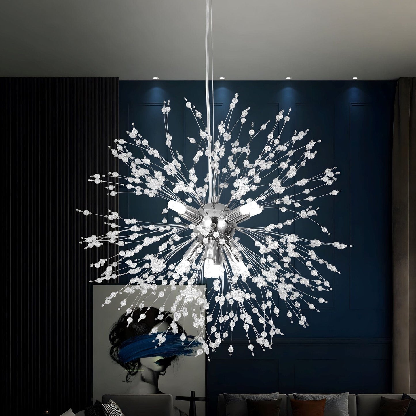 Dandelion Collection | Crystal Chandelier Light with Elegant Design | Modern Illumination for Dining Room 5
