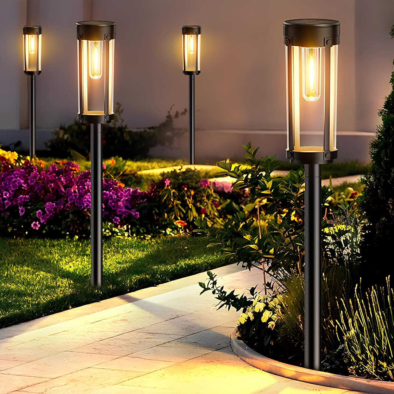 EcoGlow | Solar Garden Lights with Automatic Dusk Activation | Durable Outdoor Illumination for Effortless Yard Lighting 2