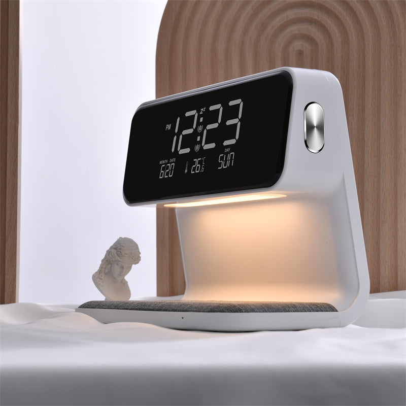 Elegant 3-in-1 Bedside Lamp with Wireless Charging & Dimmable Light | Modern Nightstand Lamp for Clutter-Free Bedrooms 6
