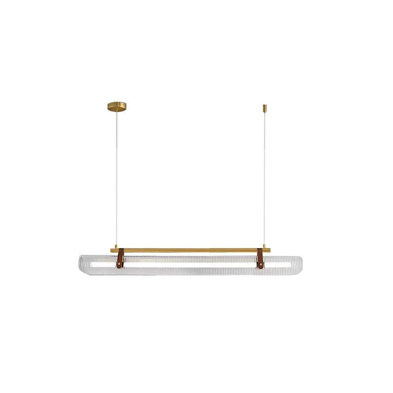 Elegant Acrylic Chandelier Light with Frosted Panels | Modern Design for Dining Room Ambiance 0