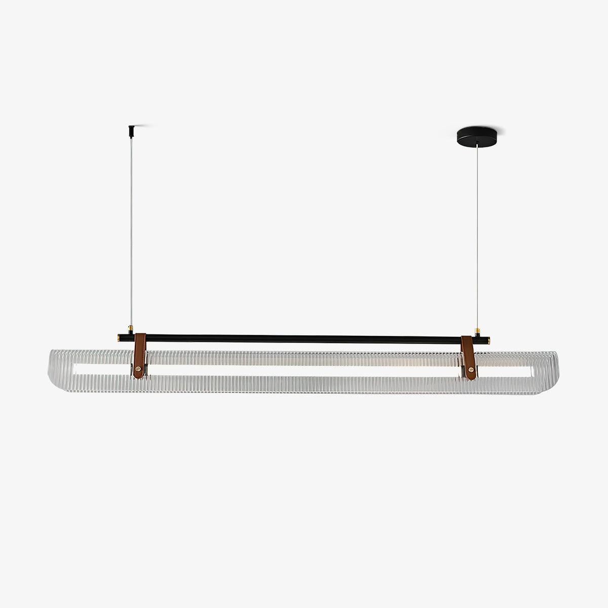 Elegant Acrylic Chandelier Light with Frosted Panels | Modern Design for Dining Room Ambiance 1