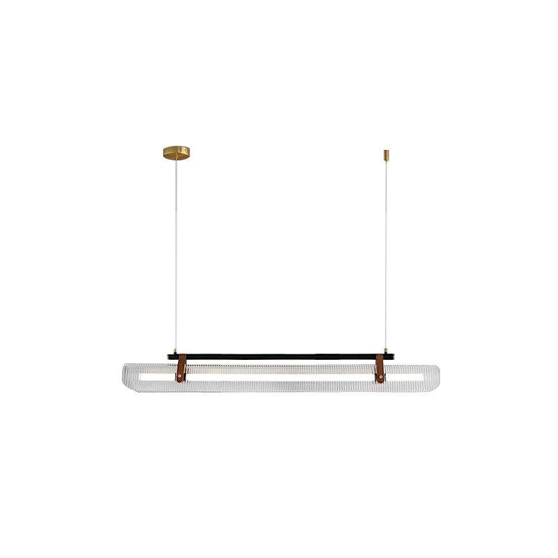 Elegant Acrylic Chandelier Light with Frosted Panels | Modern Design for Dining Room Ambiance 10