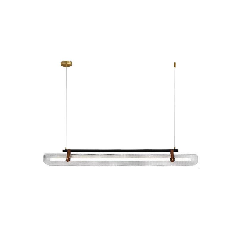 Elegant Acrylic Chandelier Light with Frosted Panels | Modern Design for Dining Room Ambiance 11