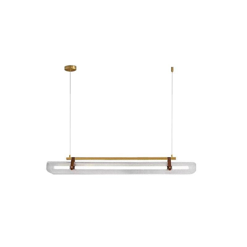 Elegant Acrylic Chandelier Light with Frosted Panels | Modern Design for Dining Room Ambiance 9