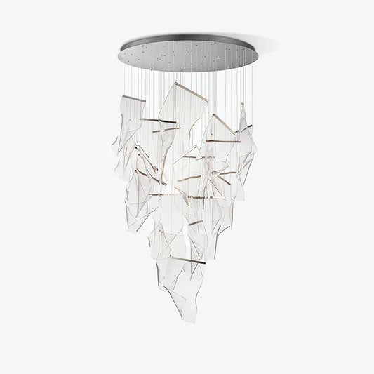 Elegant Acrylic Chandelier Light with LED & Adjustable Height | Modern Gold Design for Dining Room Illumination 1