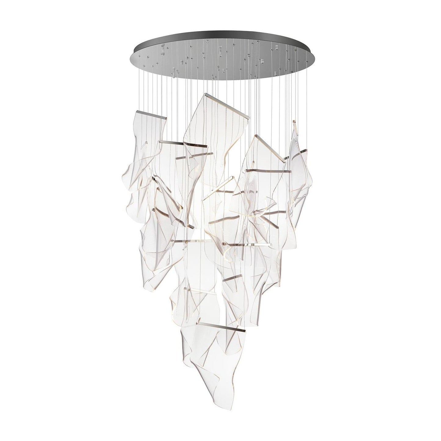 Elegant Acrylic Chandelier Light with LED & Adjustable Height | Modern Gold Design for Dining Room Illumination 11