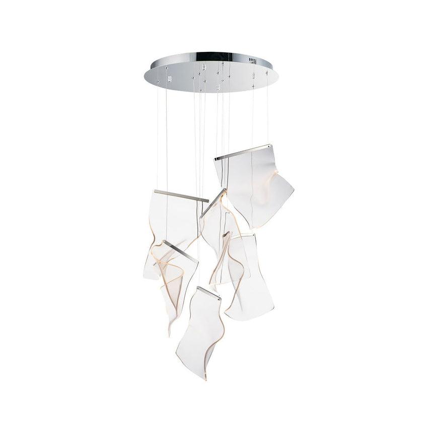 Elegant Acrylic Chandelier Light with LED & Adjustable Height | Modern Gold Design for Dining Room Illumination 14