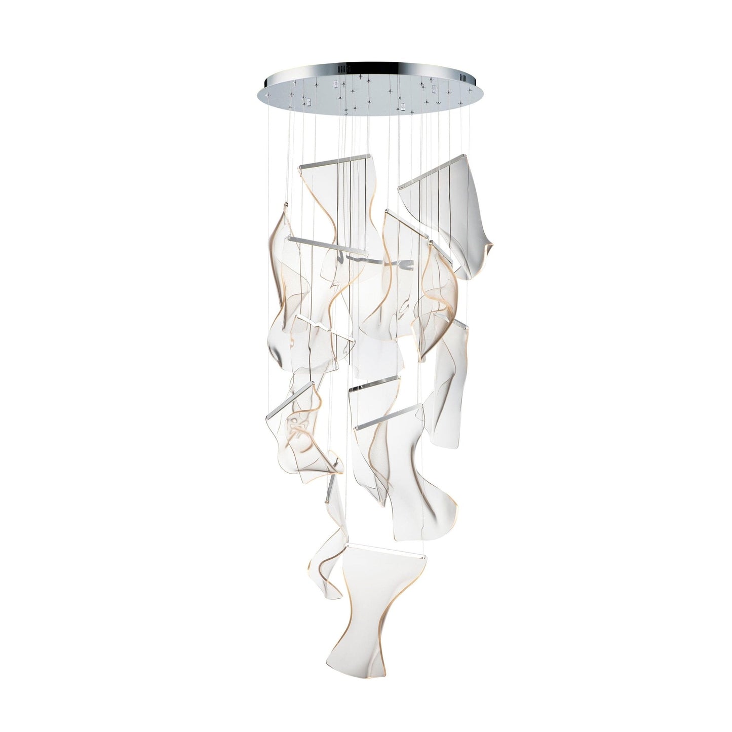 Elegant Acrylic Chandelier Light with LED & Adjustable Height | Modern Gold Design for Dining Room Illumination 17
