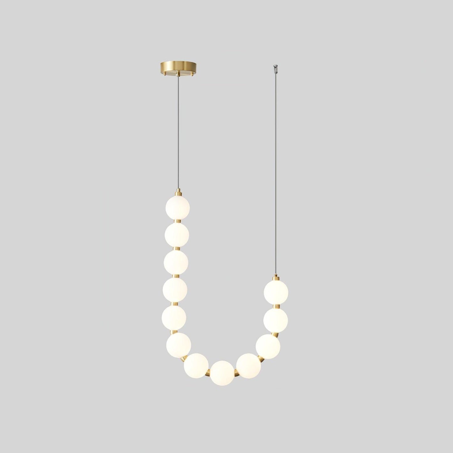 Elegant Acrylic Pearl Chandelier Light with Integrated LED & Dimmable Function for Stunning Illumination 0
