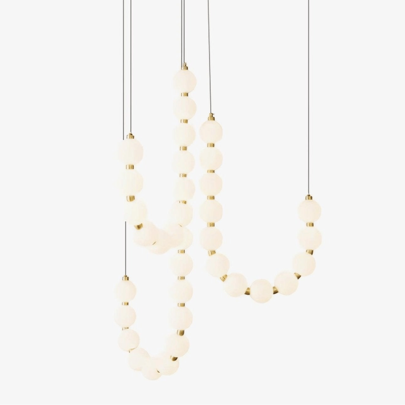 Elegant Acrylic Pearl Chandelier Light with Integrated LED & Dimmable Function for Stunning Illumination 1