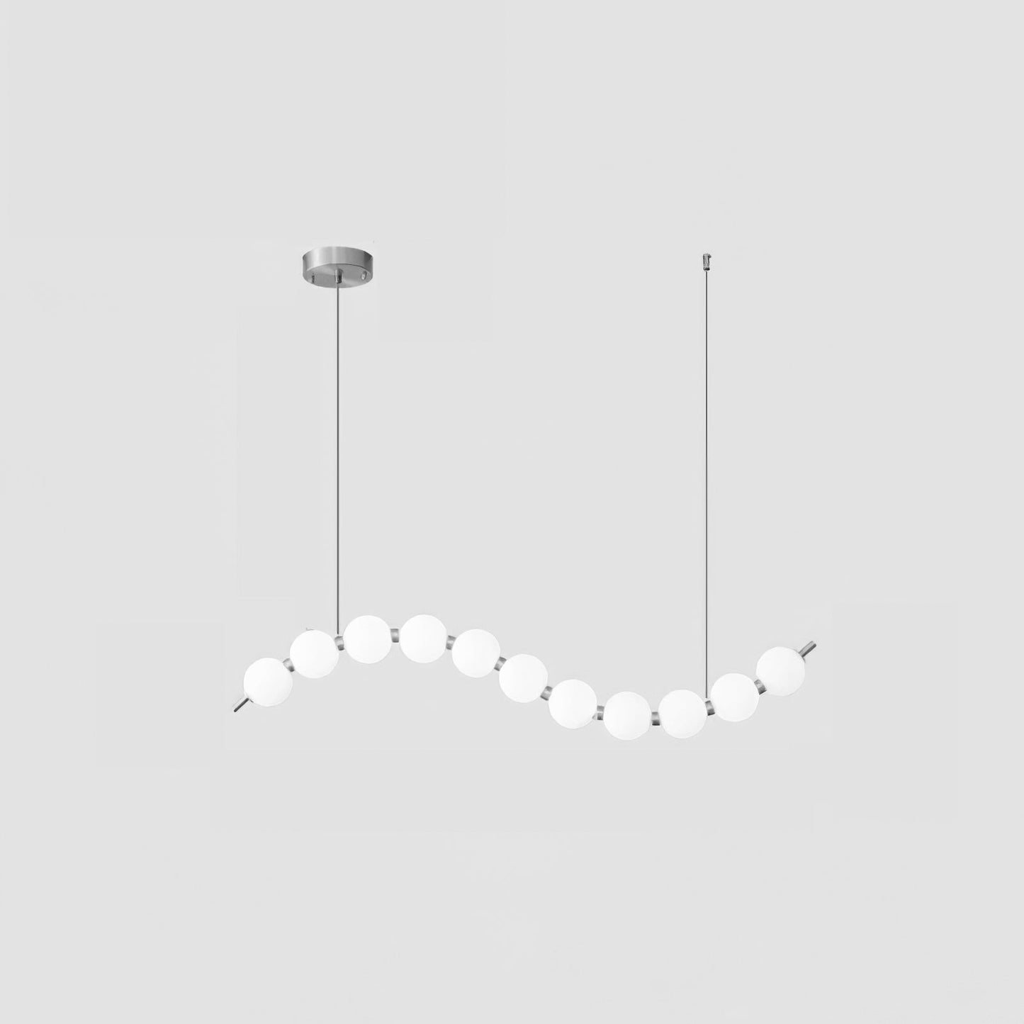 Elegant Acrylic Pearl Chandelier Light with Integrated LED & Dimmable Function for Stunning Illumination 12