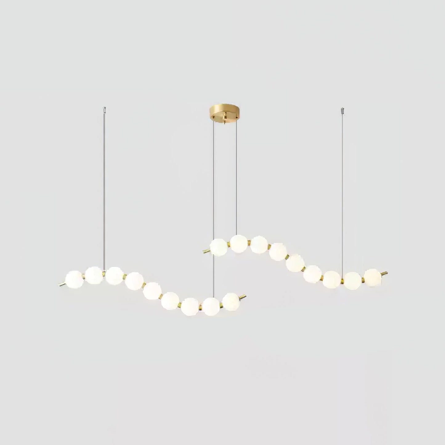 Elegant Acrylic Pearl Chandelier Light with Integrated LED & Dimmable Function for Stunning Illumination 14