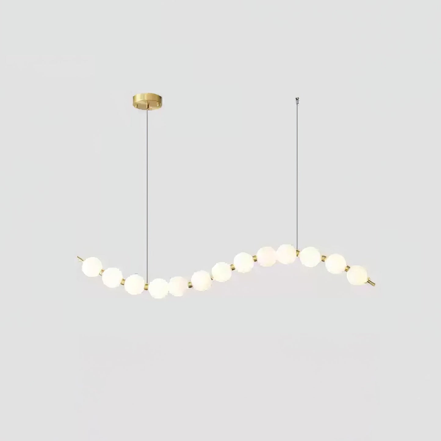 Elegant Acrylic Pearl Chandelier Light with Integrated LED & Dimmable Function for Stunning Illumination 16