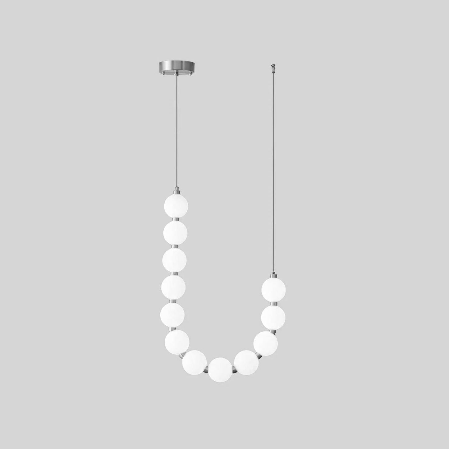 Elegant Acrylic Pearl Chandelier Light with Integrated LED & Dimmable Function for Stunning Illumination 18
