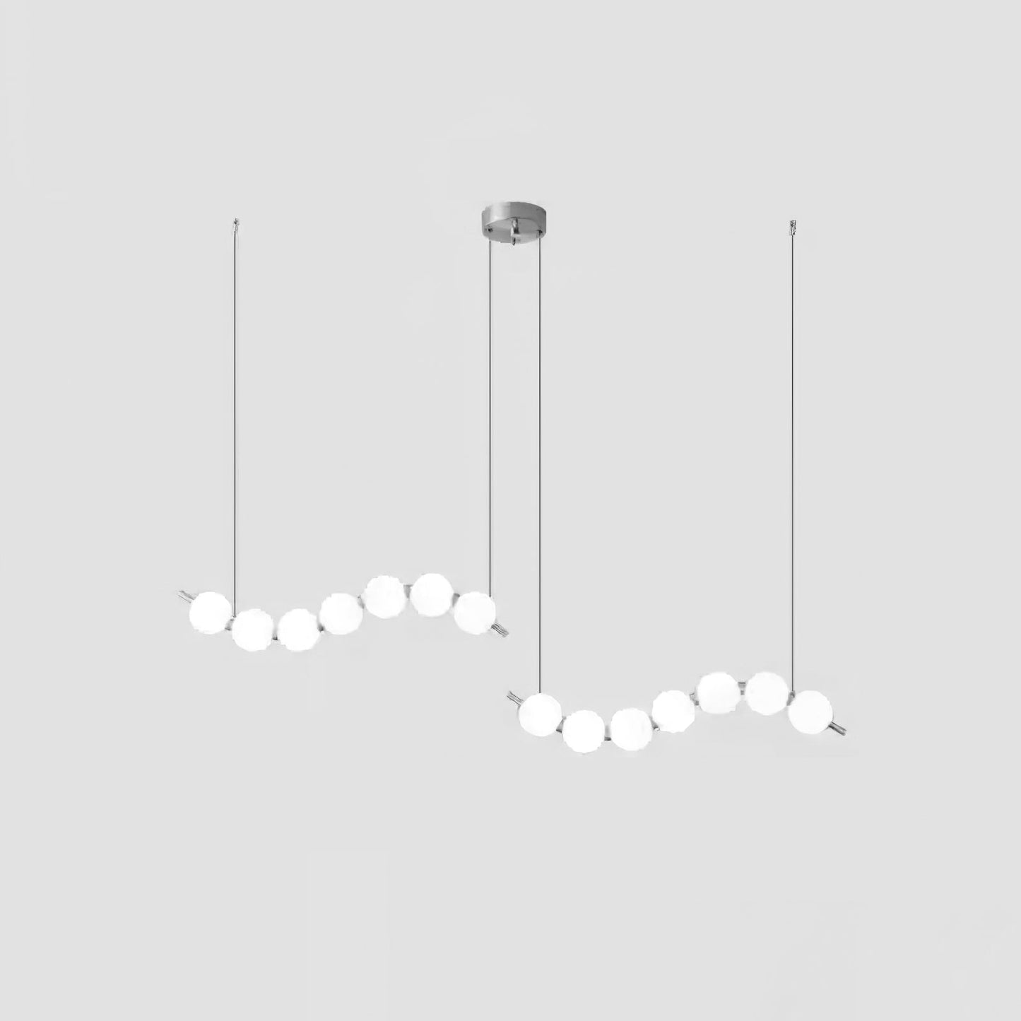 Elegant Acrylic Pearl Chandelier Light with Integrated LED & Dimmable Function for Stunning Illumination 21