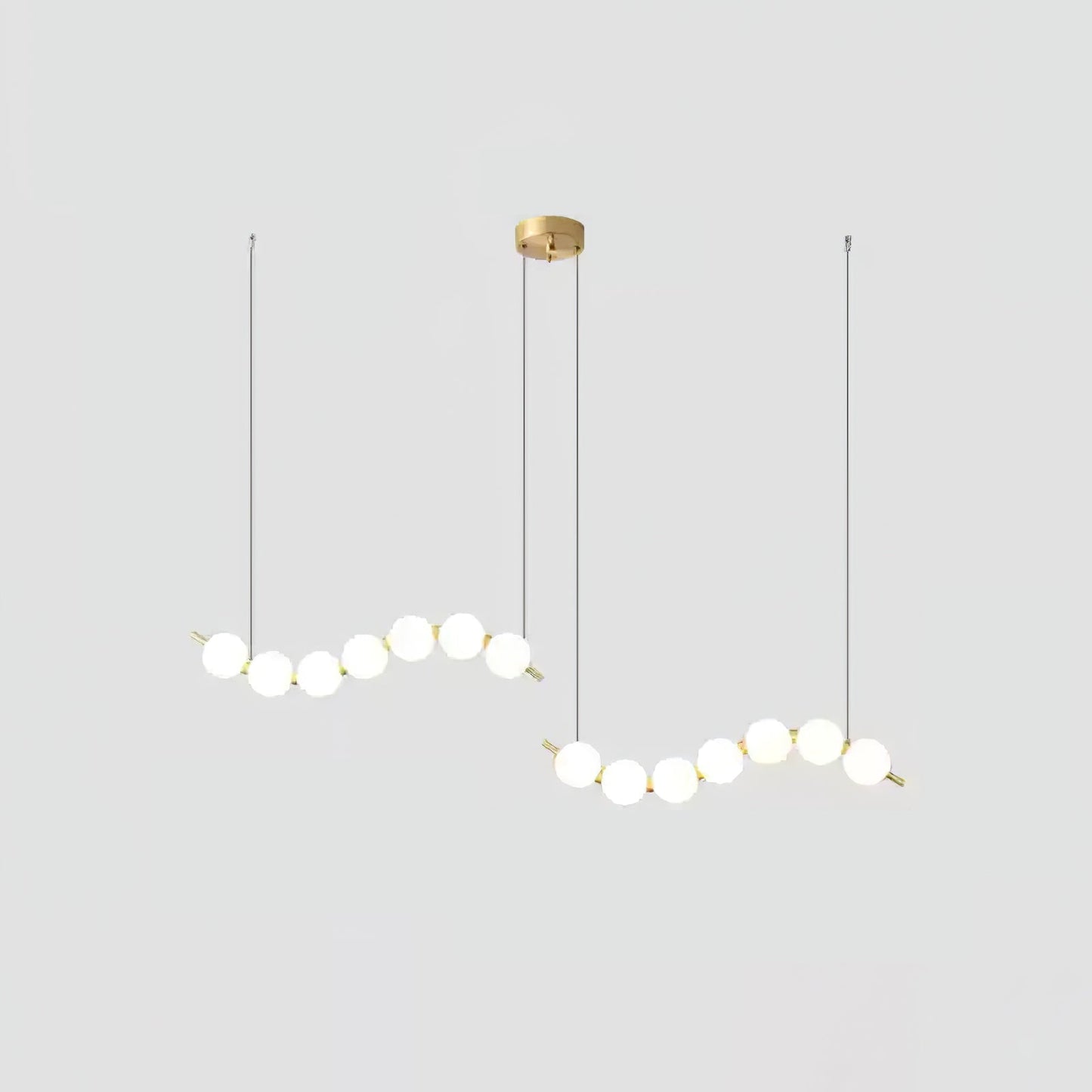 Elegant Acrylic Pearl Chandelier Light with Integrated LED & Dimmable Function for Stunning Illumination 23