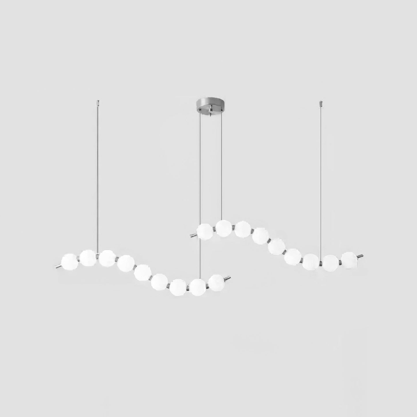 Elegant Acrylic Pearl Chandelier Light with Integrated LED & Dimmable Function for Stunning Illumination 25