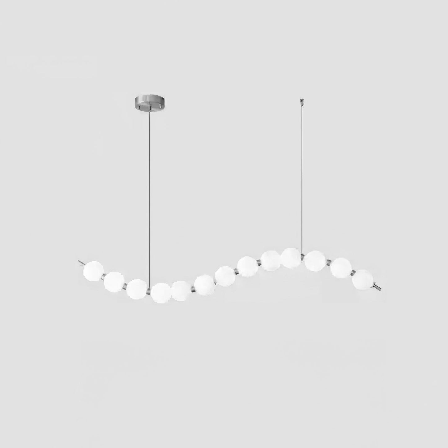 Elegant Acrylic Pearl Chandelier Light with Integrated LED & Dimmable Function for Stunning Illumination 26