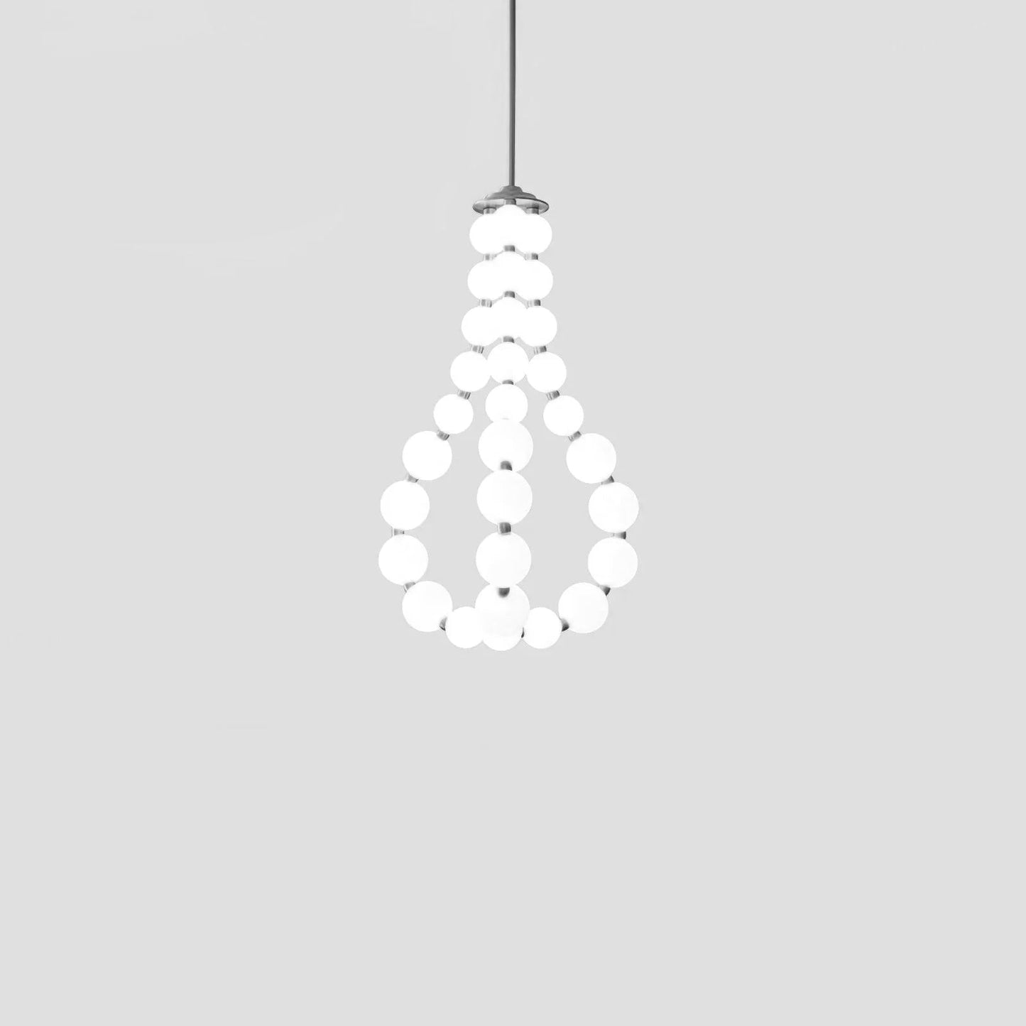 Elegant Acrylic Pearl Chandelier Light with Integrated LED & Dimmable Function for Stunning Illumination 29