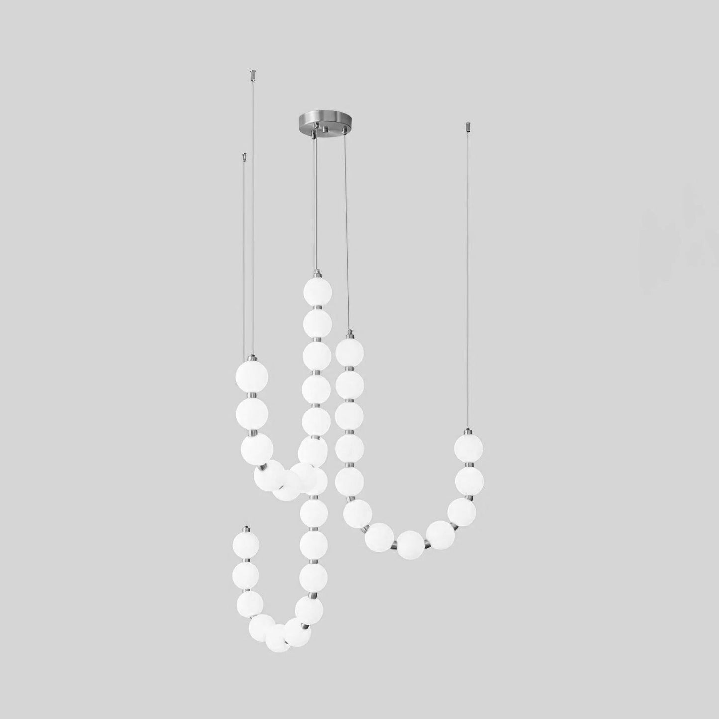 Elegant Acrylic Pearl Chandelier Light with Integrated LED & Dimmable Function for Stunning Illumination 31