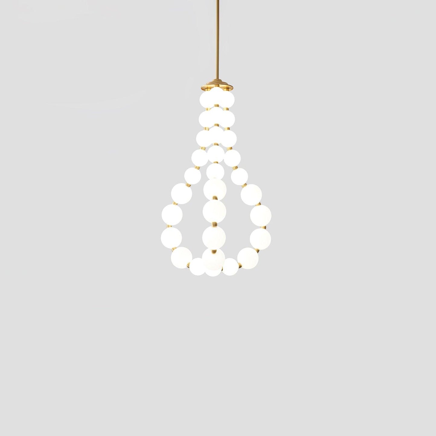 Elegant Acrylic Pearl Chandelier Light with Integrated LED & Dimmable Function for Stunning Illumination 32