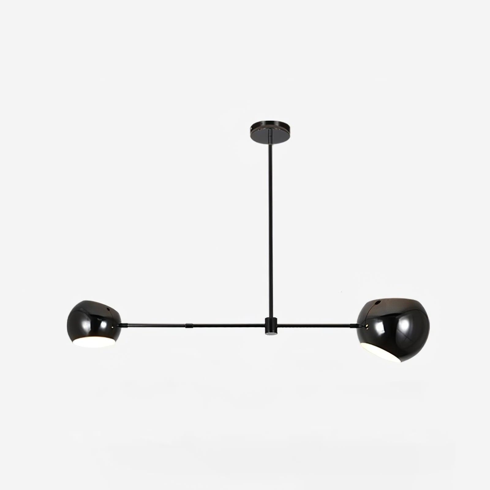 Elegant Black Chandelier Light with Adjustable Height | Modern Design for Stylish Dining Room Illumination 0