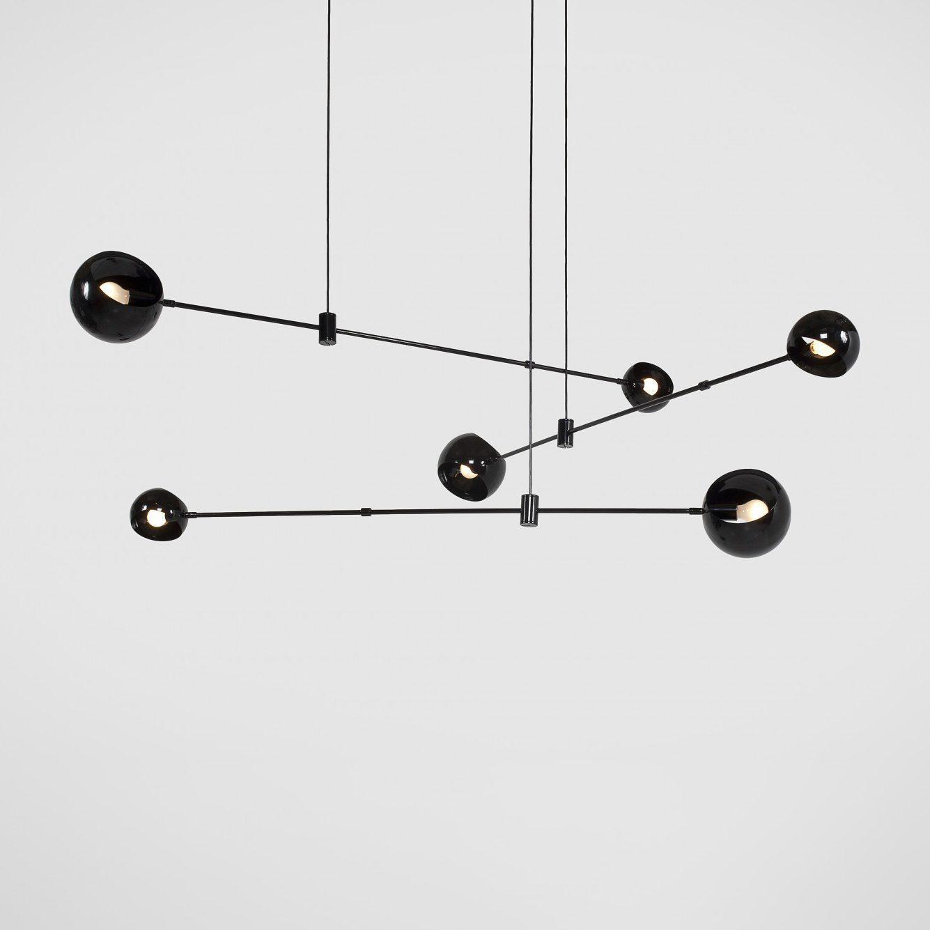 Elegant Black Chandelier Light with Adjustable Height | Modern Design for Stylish Dining Room Illumination 10