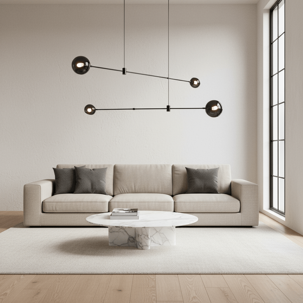 Elegant Black Chandelier Light with Adjustable Height | Modern Design for Stylish Dining Room Illumination 8