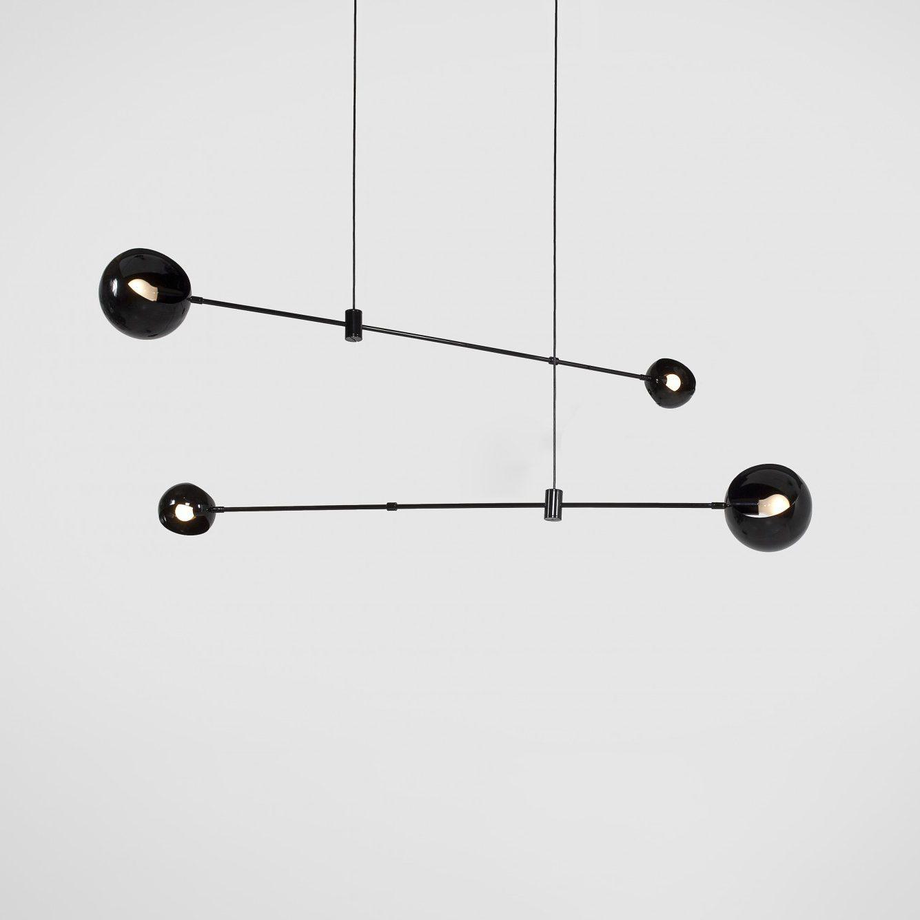 Elegant Black Chandelier Light with Adjustable Height | Modern Design for Stylish Dining Room Illumination 9