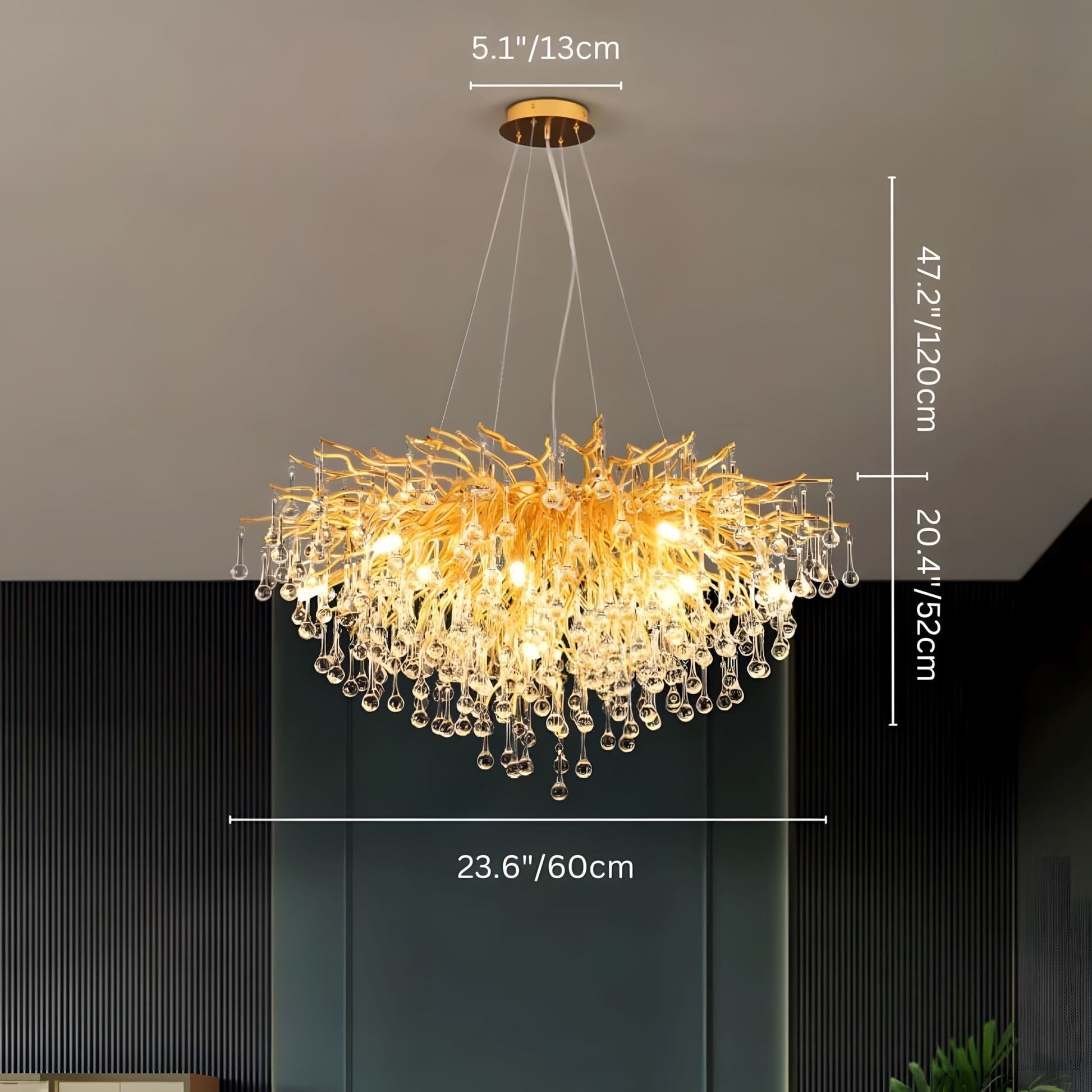Elegant Crystal Chandelier | Modern Design with K9 Crystals | Luxurious Illumination for Dining Rooms and Grand Spaces 0