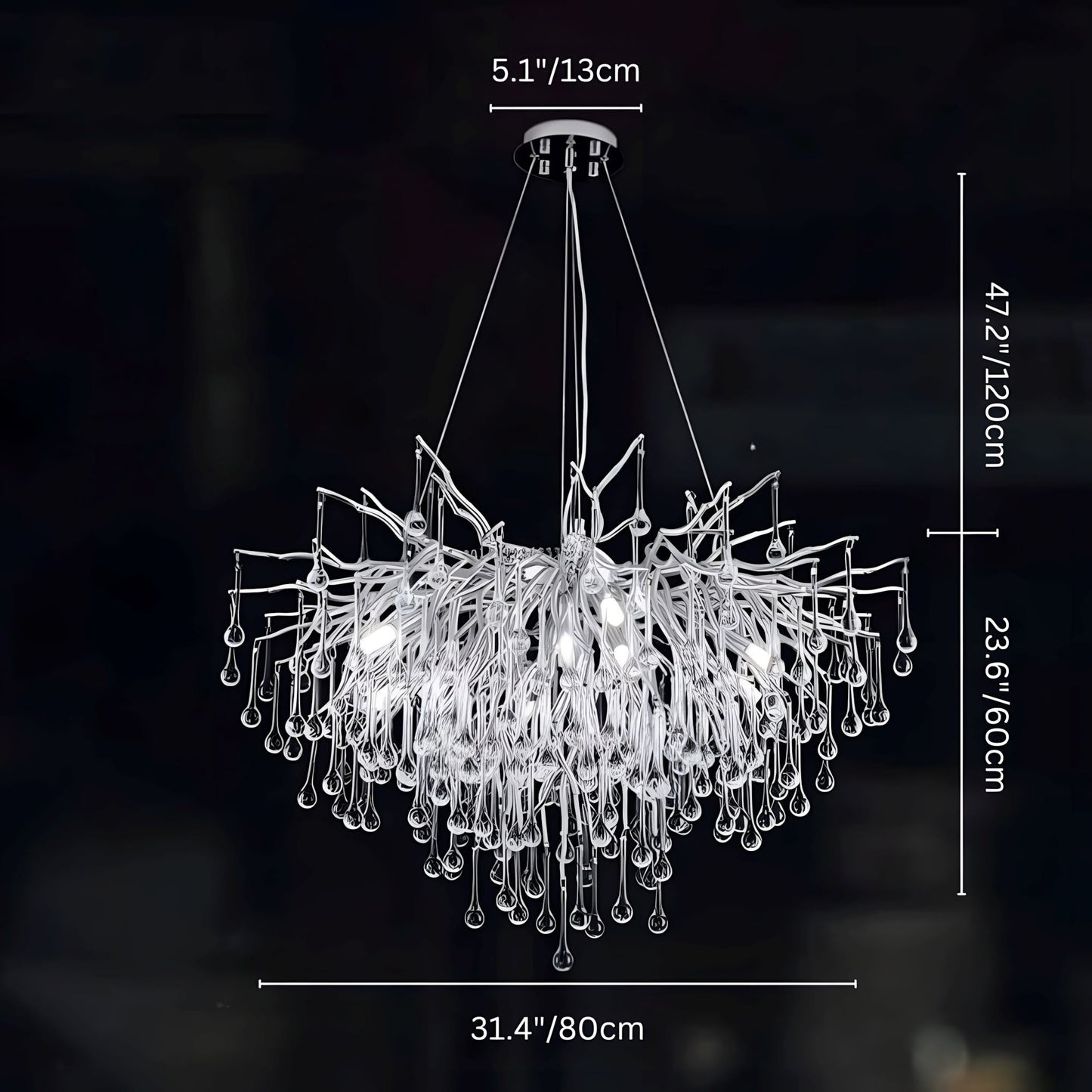 Elegant Crystal Chandelier | Modern Design with K9 Crystals | Luxurious Illumination for Dining Rooms and Grand Spaces 11