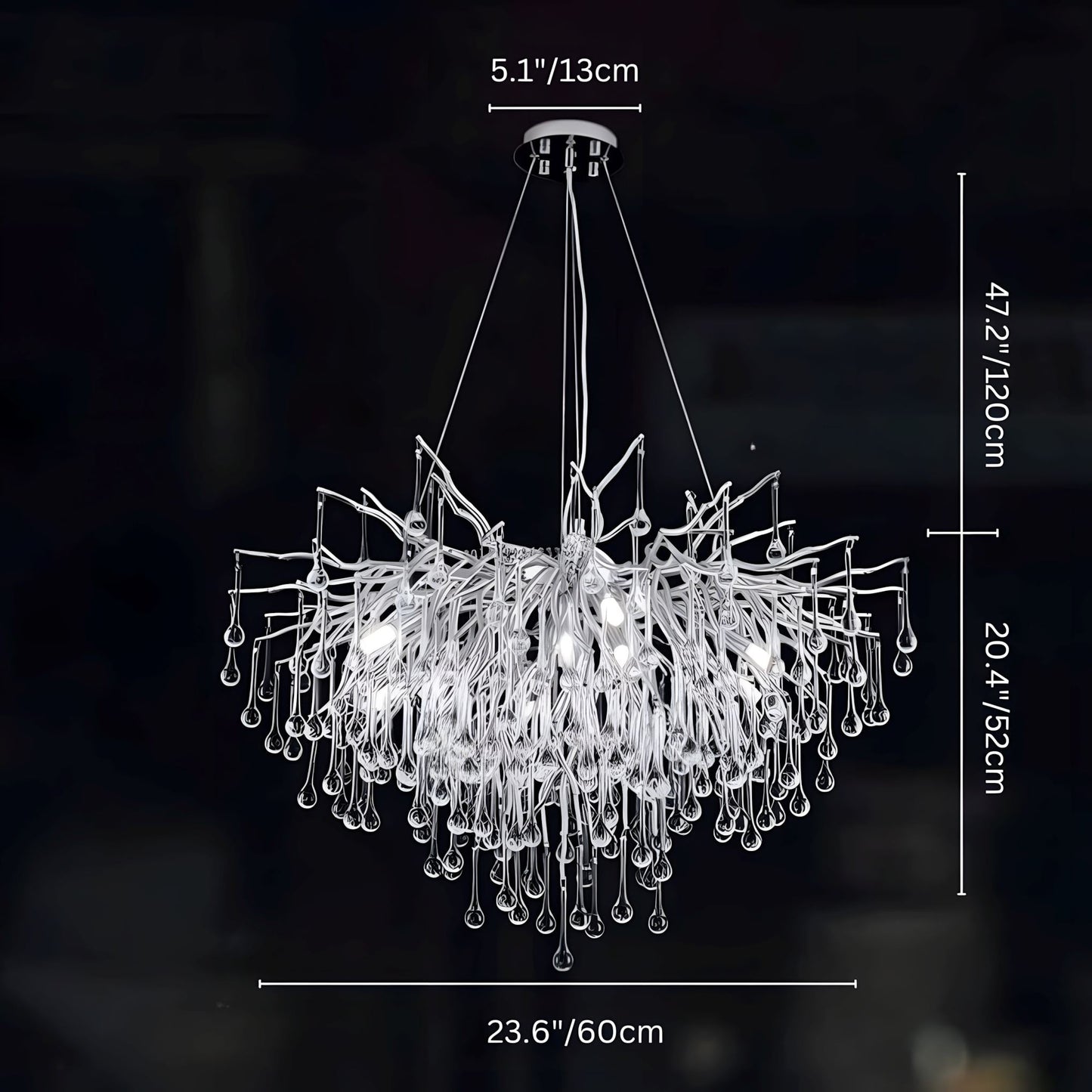 Elegant Crystal Chandelier | Modern Design with K9 Crystals | Luxurious Illumination for Dining Rooms and Grand Spaces 12