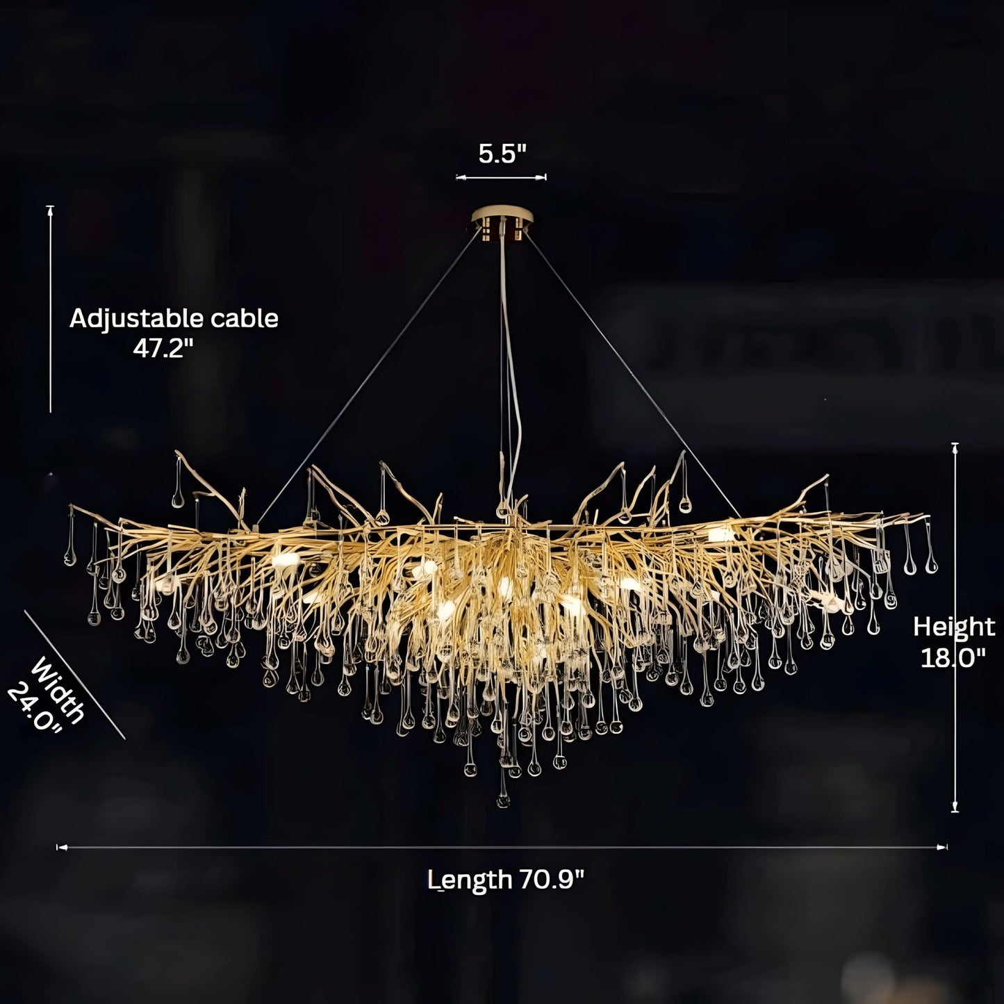 Elegant Crystal Chandelier | Modern Design with K9 Crystals | Luxurious Illumination for Dining Rooms and Grand Spaces 15